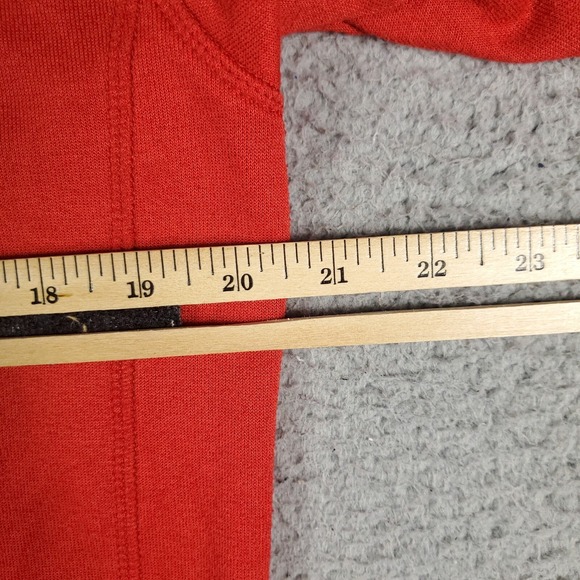 Adidas Red Casual Long Sleeve Pullover Sweater Sweatshirt Hoodie Size Medium - Picture 8 of 10